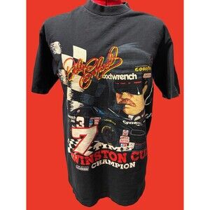 Dale Earnhardt Sr. Black Vintage 90’s 7-Time Winston Cup Champion Size Large